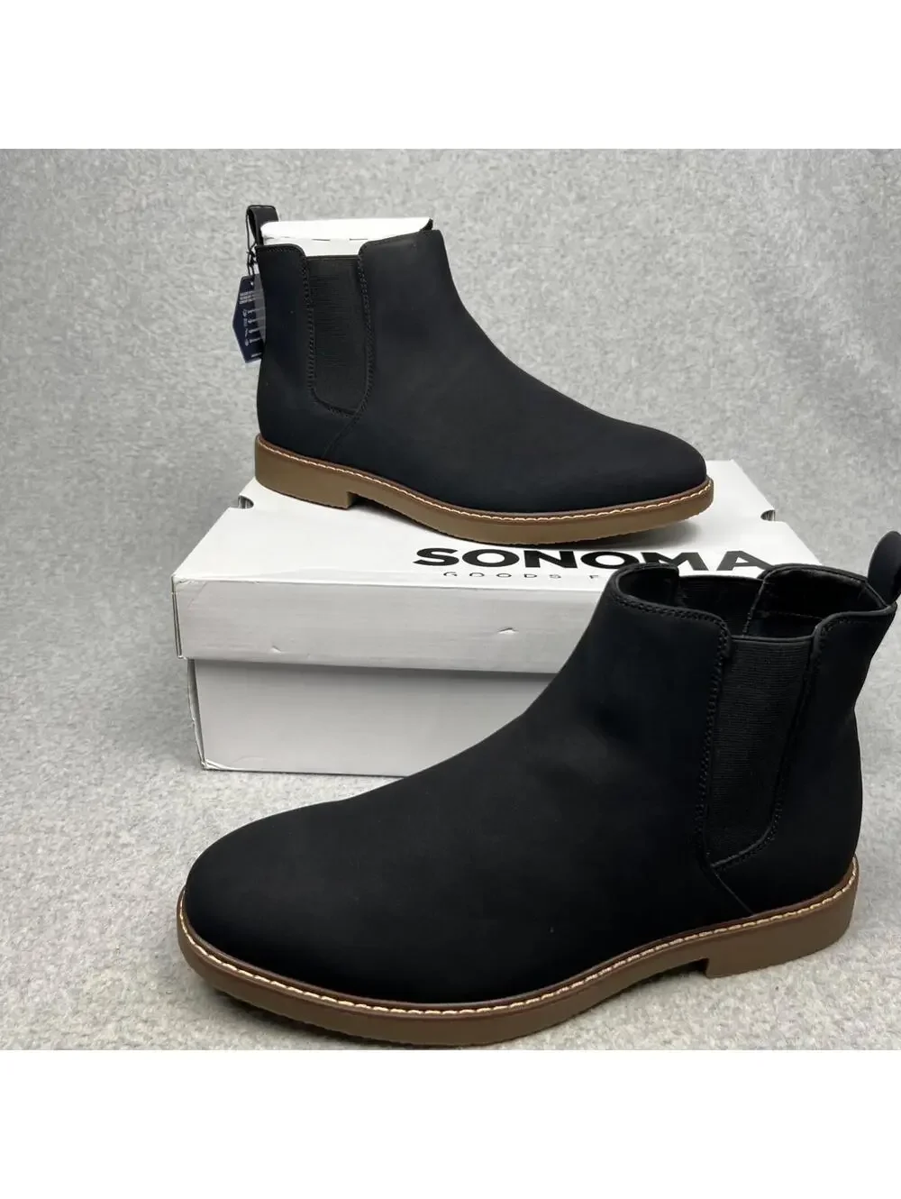 Sonoma Chukka Mens Pull On Ankle Boots 12 Simple Classic Minimalist Casual